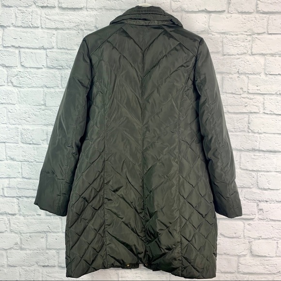 Michael Kors Olive Quilted Longline Puffer Coat S - Picture 10 of 10